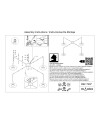 ORION * COLGANTE LED NEGRO/CUERO  4L*8W 3000K